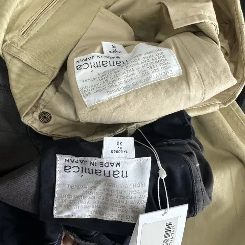 Pantaloni da pendolare da ufficio basic casual NANAMICA giapponese uomo donna pantaloni con tasche larghe di alta qualità streetwear pantaloni quotidiani
