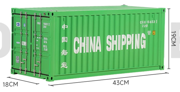 1/14 Scale 20 Foot Container Display Box with LED Light Fits for TAMIYA Hercules Truck Trailer