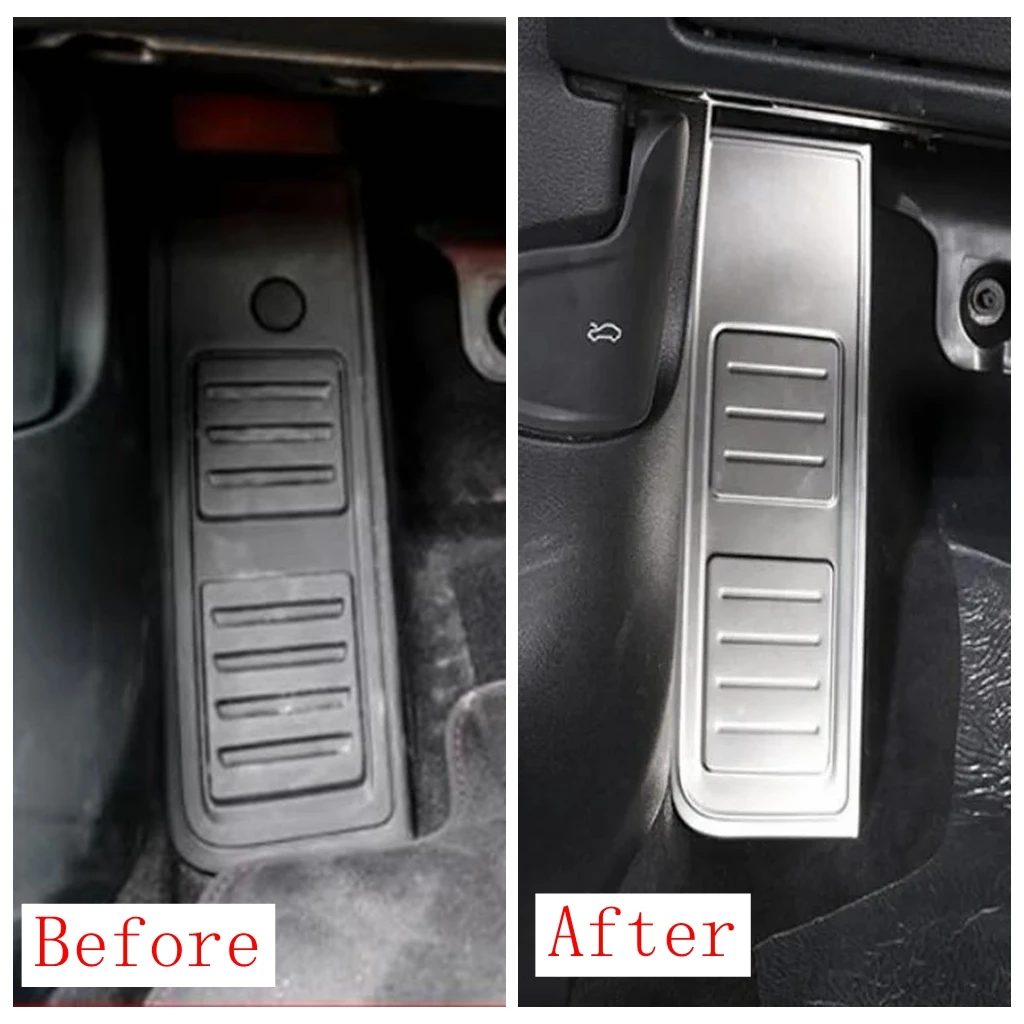 

Car Left Foot Pedal Rest Panel Decoration Protection Cover Trim For Audi A6 C8 2019 - 2025 Stainless Steel Accessories Interior
