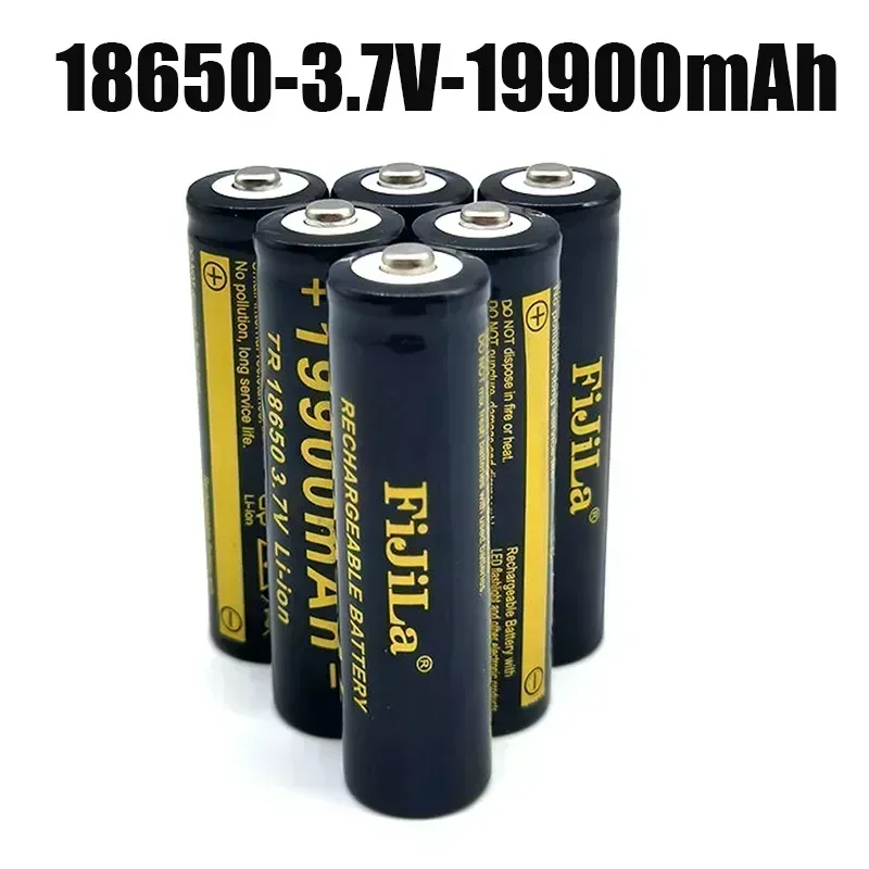 100% New 18650 Lithium Batteries Flashlight 18650 Rechargeable-Battery 3.7V 19900 Mah for Flashlight +201 charger