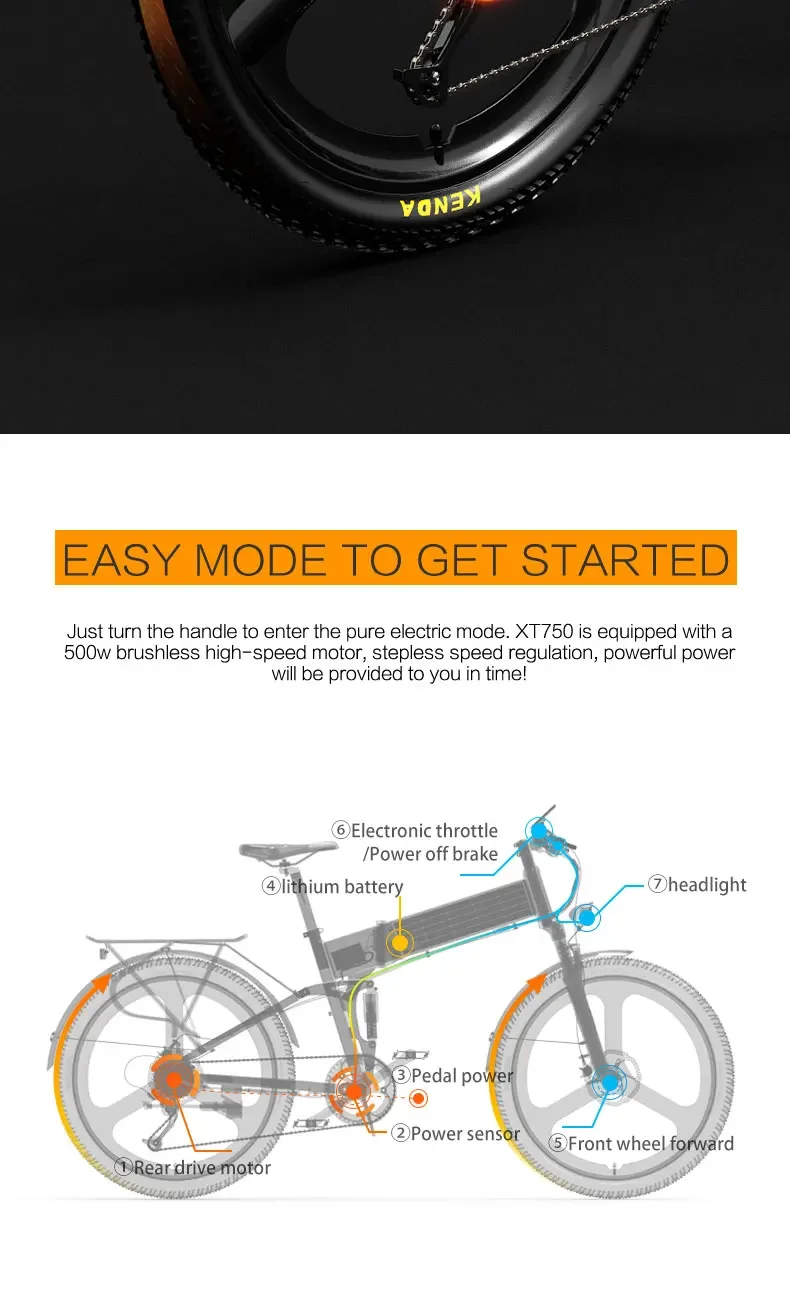 48V 12.8AH Lithium Battery Folding ebike adult Urban Commuting Electric bike Electric Bicycle LANKELEISI XT750 SPORTS 500W Motor