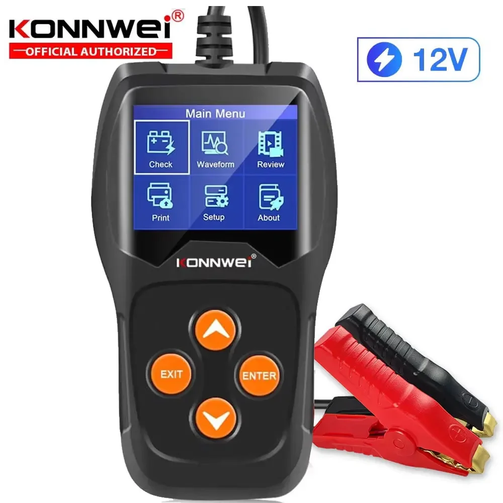 2025 KW600 Car Battery Tester 12V Professional 100-2000 CCA Automotive Battery Load Analyzer for Car/Boat/Motorcycle