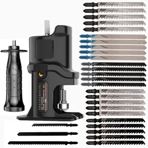 Portable reciprocating Saw adapter, electric drill, modified electrical jigsaw, saw power Tool curve, pvc steel pipe cutting 11 Main Sales Serra Tico Eletrica - №9