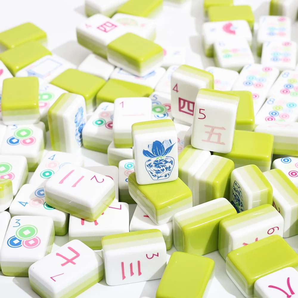 

HYS hand-rubbed mahjong tiles leisure entertainment color matching acrylic mahjong