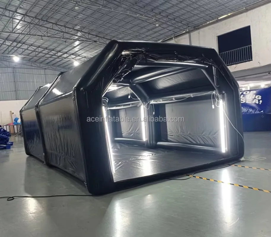 Portable Air Tight PVC Inflatable Car Spray Booth   Inflatable Garage Tent for Auto Painting Work