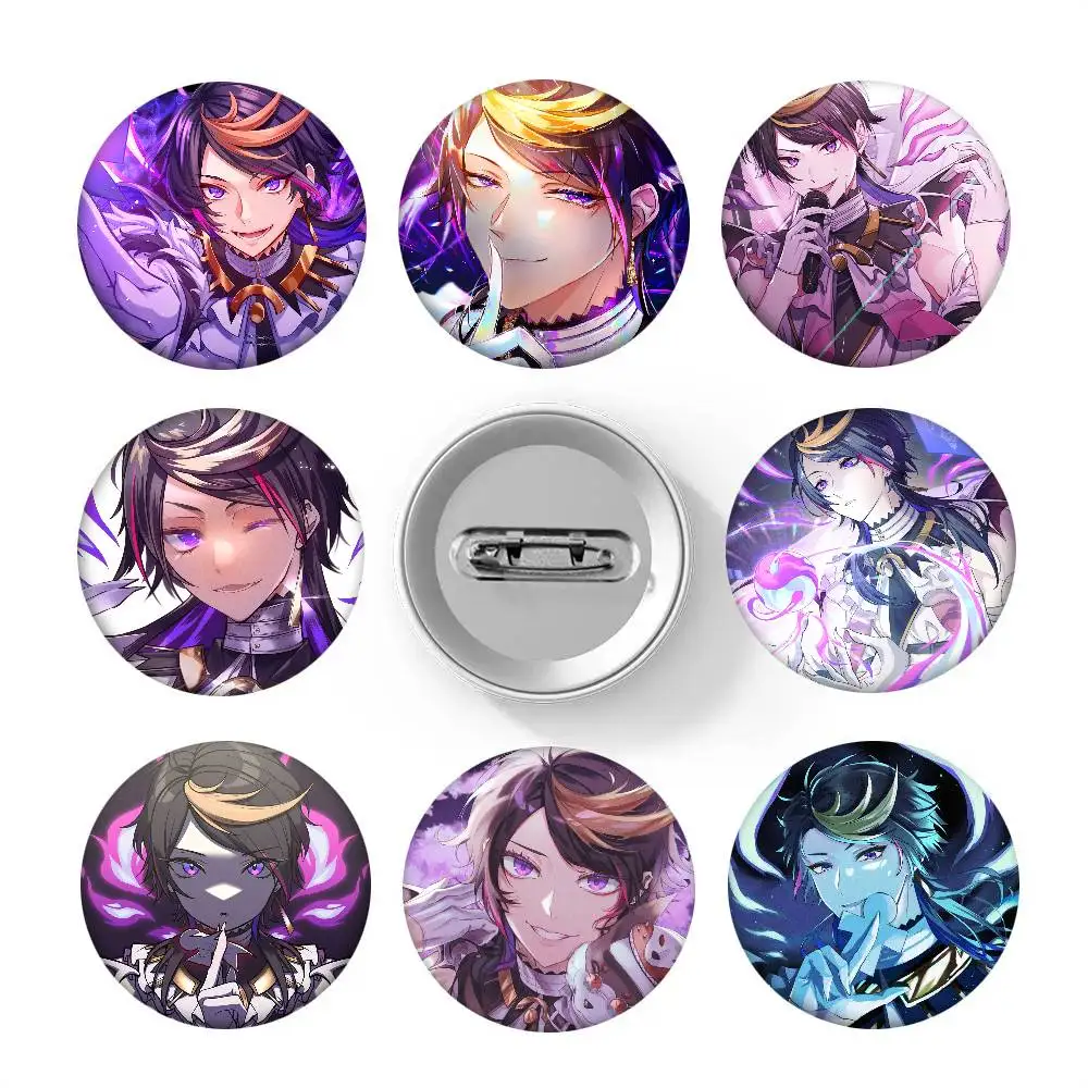 Virtual Idols Shu Yamino Round Badge Creative Brooch Clothing Backpack Accessories Lapel Pin