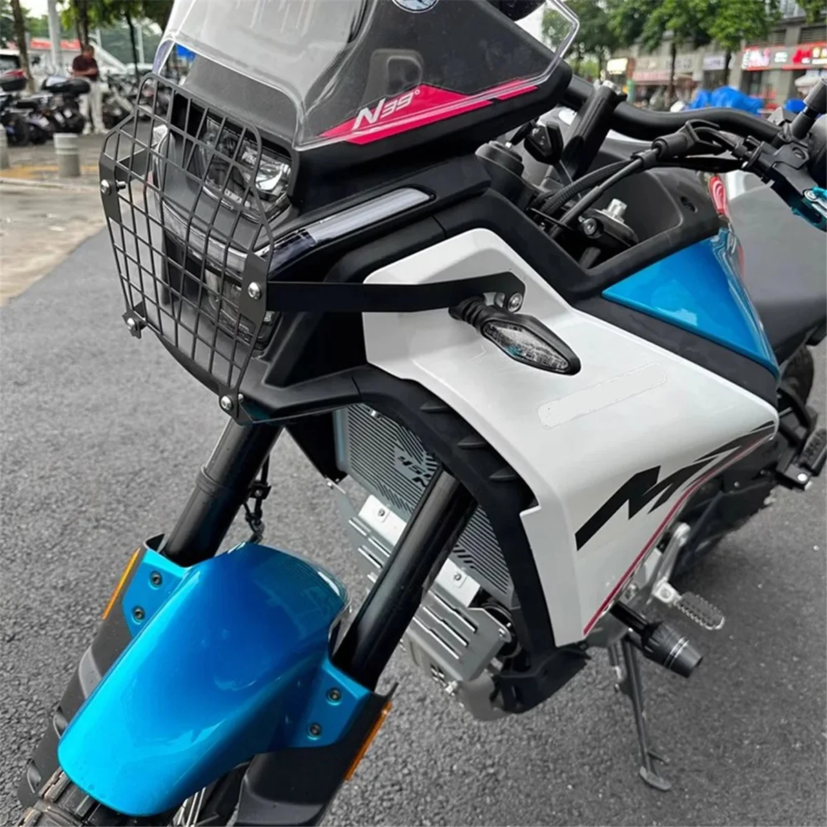 

T48C_Motorcycle Headlight Grille Guard Protector for CFMOTO 450MT CF MOTO 450 MT MT450 2024 Headlamp Protection Cover