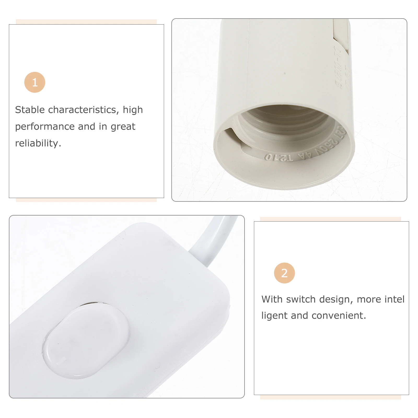 

1.8M Plug In Pendant Light With Hanging Lamp Cord Socket Us Plug Adjustable Length Light Bulb Socket Plastic Lamp Cord Accessory