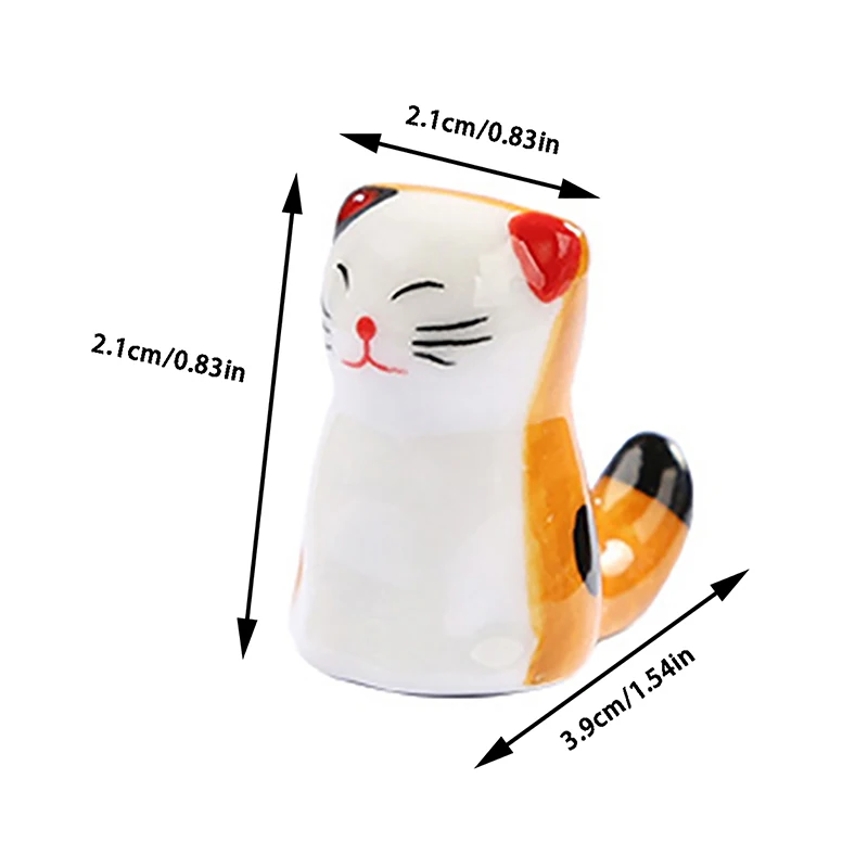 1PC Chopstick Holder Ceramic Cat Panda Chopstick Rest Creative Cute Stand Kitchen Supplies Tableware Utensil Home Decoration