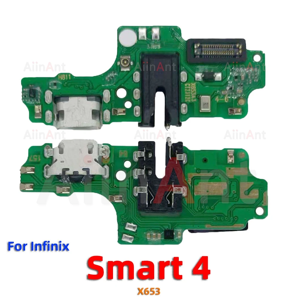 AiinAnt Dock Mic USB Charger Board Charging Connector Port Flex Cable For Infinix Smart 4 5 6 7 8 4C HD Plus Pro