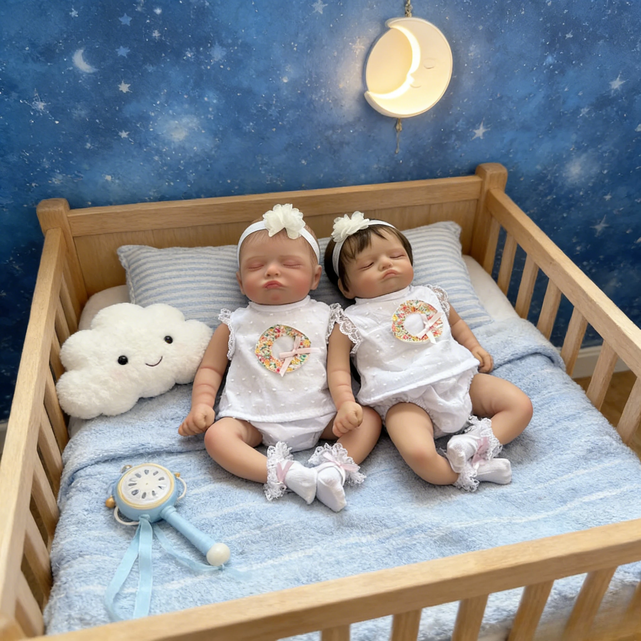 Rosalie 18 pollici 45 cm bambola rinata carina ragazza addormentata morbida bambola giocattolo per bambini in vinile pieno regalo ideale per i bambini