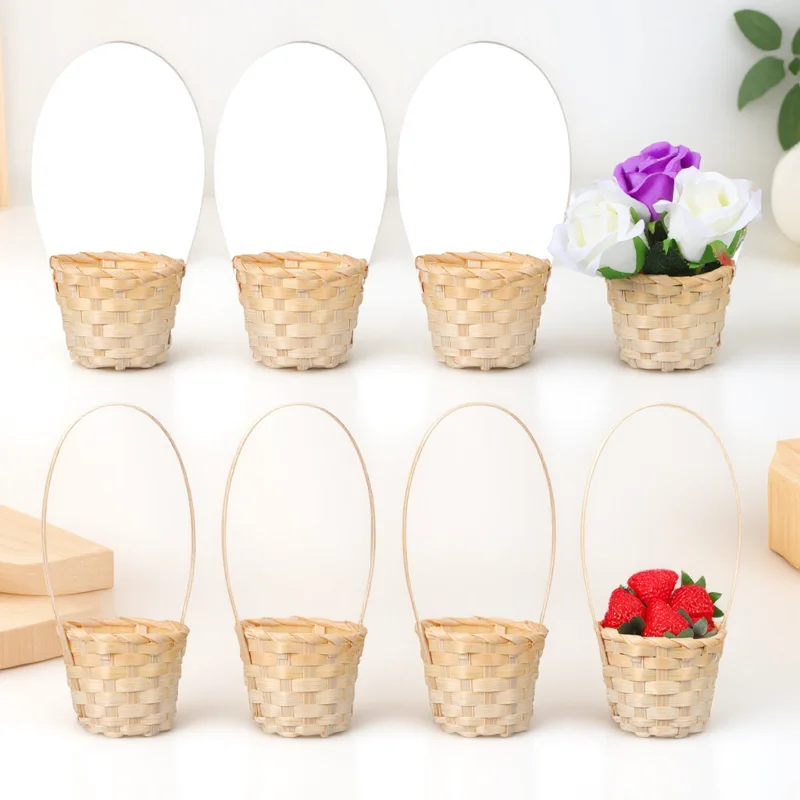 

Набор из 8 мини-корзинок для декора и хранения: для искусственных цветов, живых растений, портативный органайзер для конфет и подарков на вечеринки