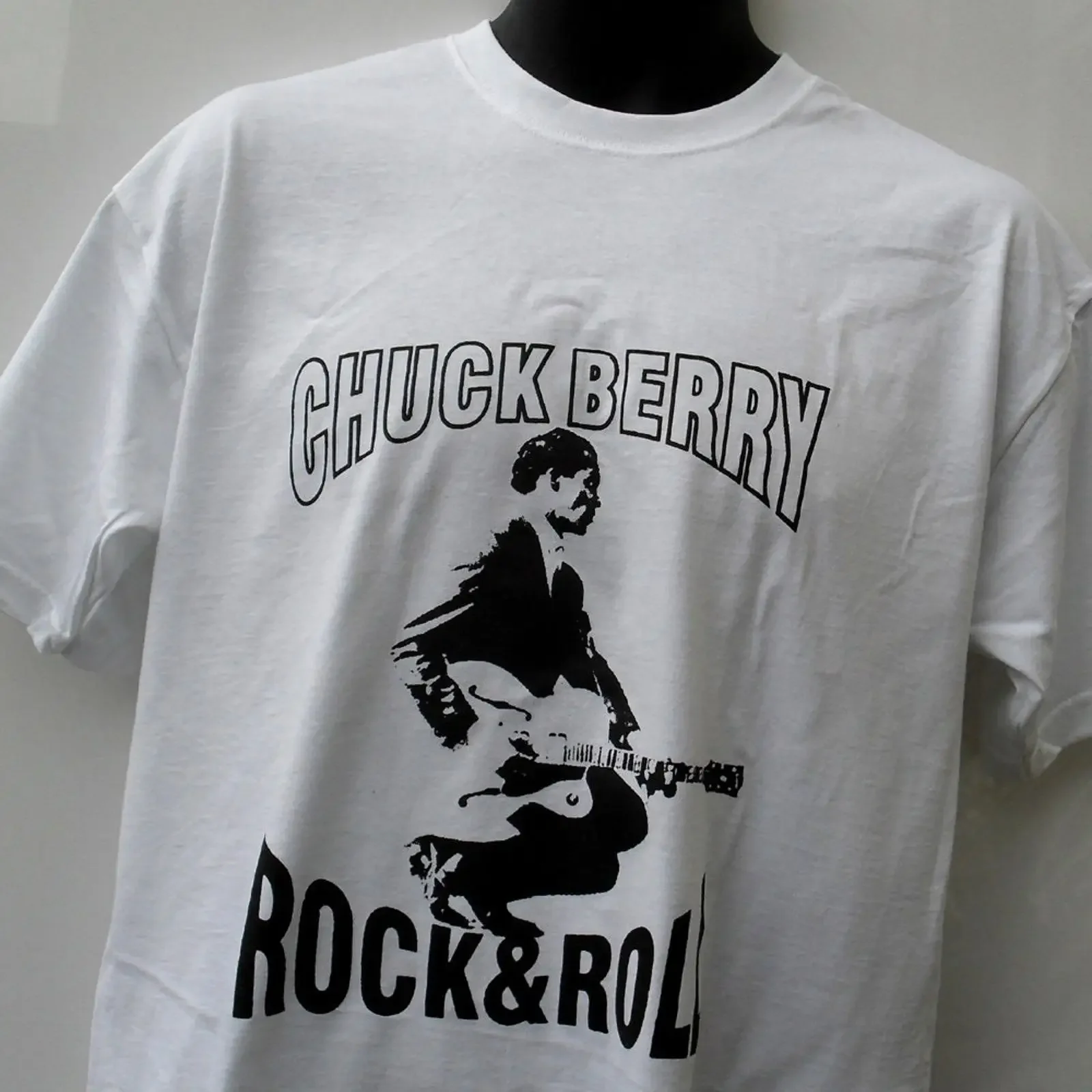 Chuck Berry t shirt vintage Washed designer clothes Unisex Stretched Comfortable Versatile Breathable streetwear Stylish