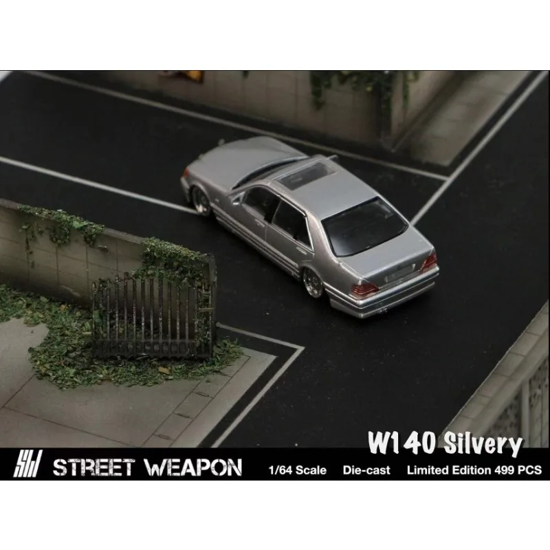 SW 1:64 W140 نموذج سيارة مصنوع من خليط معدني محاكاة، لعبة للأولاد، عنصر عرض قابل للجمع للبالغين.