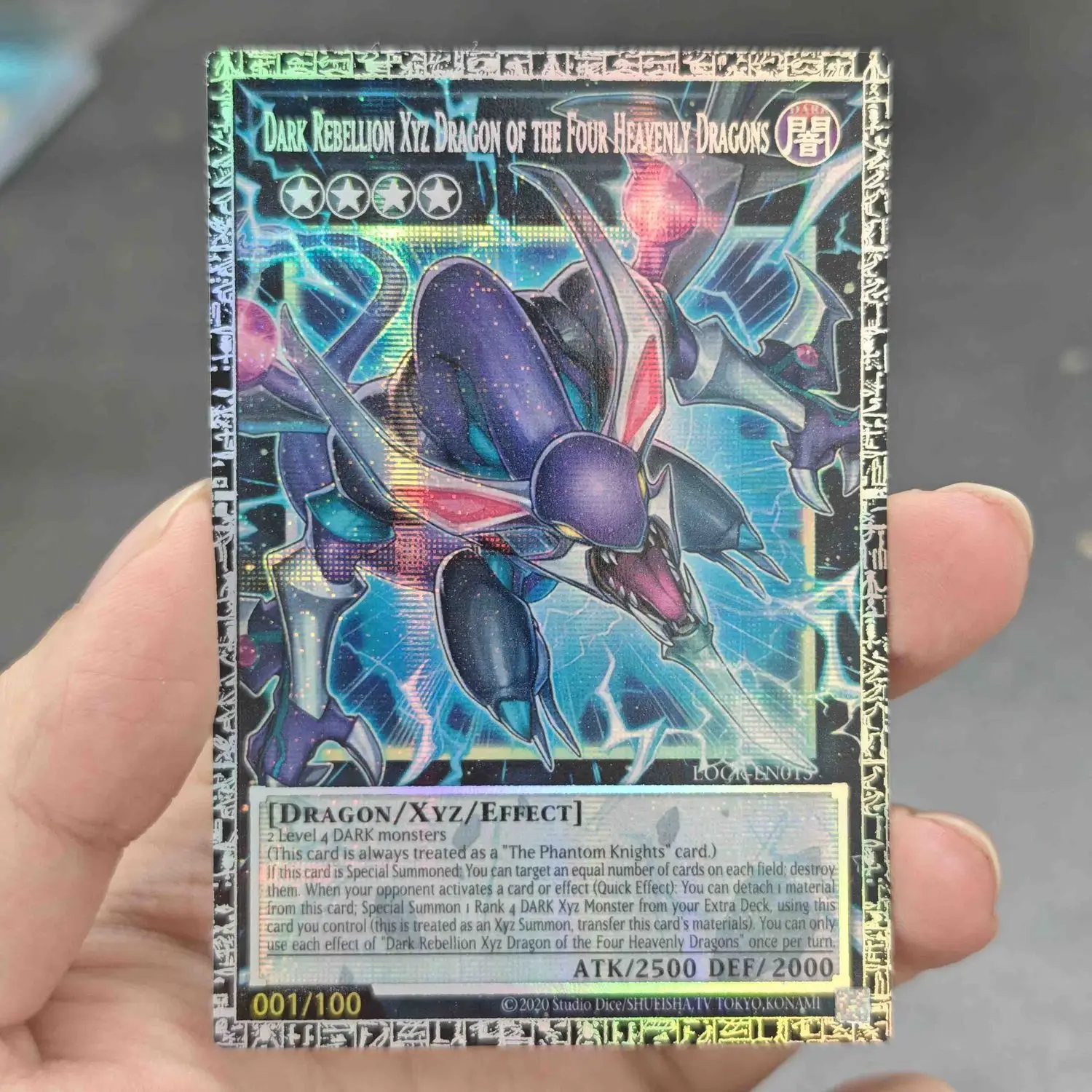 

Yu-Gi-Oh! Dark Rebellion Xyz Dragon of The Four Heavenly Dragons Diy English GMR-OF Limited Edition Card LOCH PSER/N Game Card