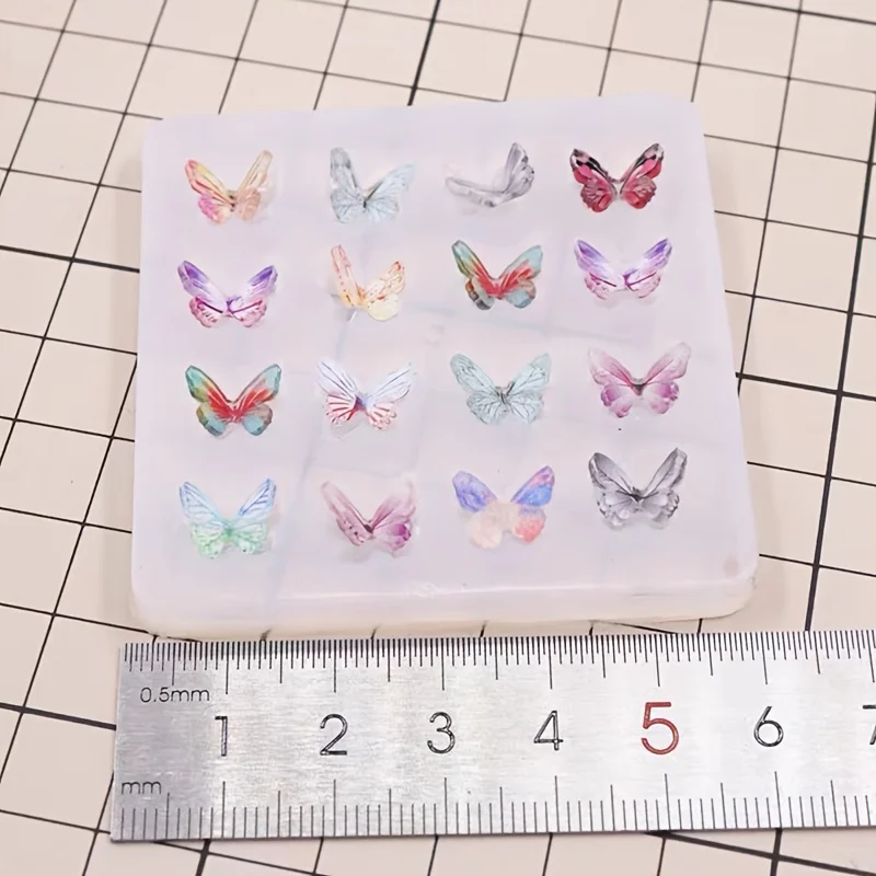 1 piece, handmade butterfly mold, drip glue mold, sugar flipping cake shape, silicone mold, butterfly accessory