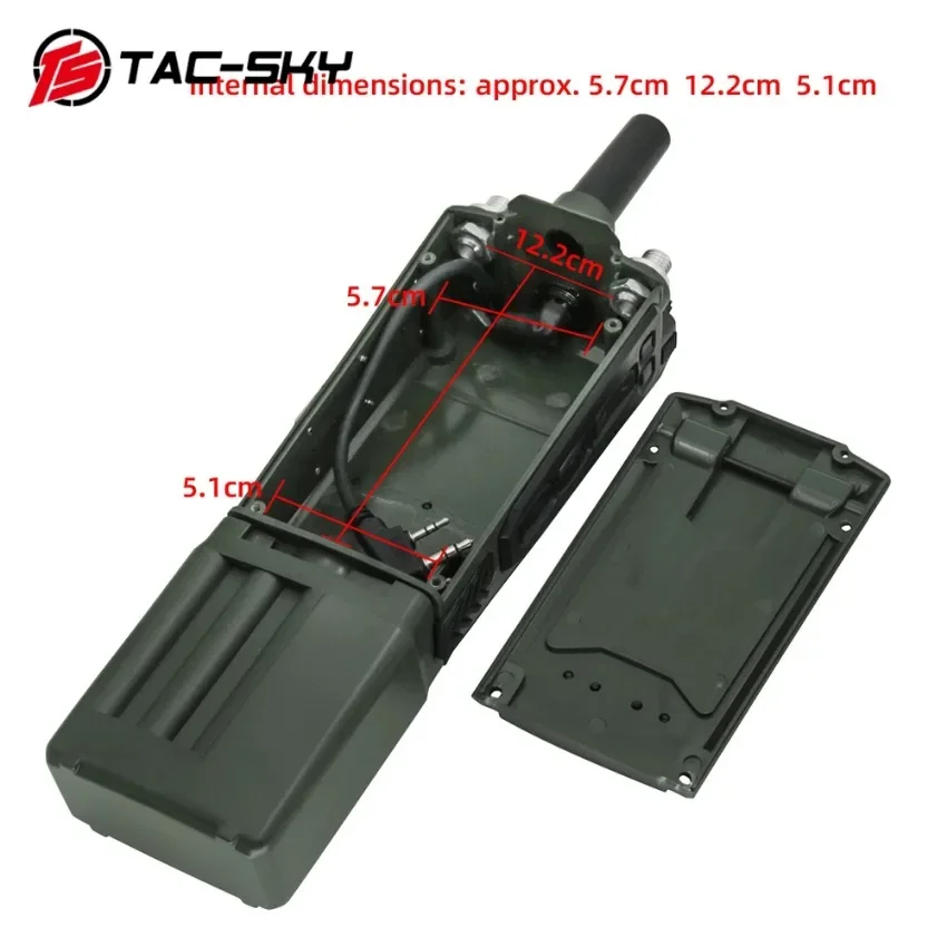 TS TAC-SKY Tattico PRC-163 Harris Radio Militare Manichino Scatola Virtuale PRC 163 Modello Walkie Talkie Non Funzionale per Baofeng UV5R