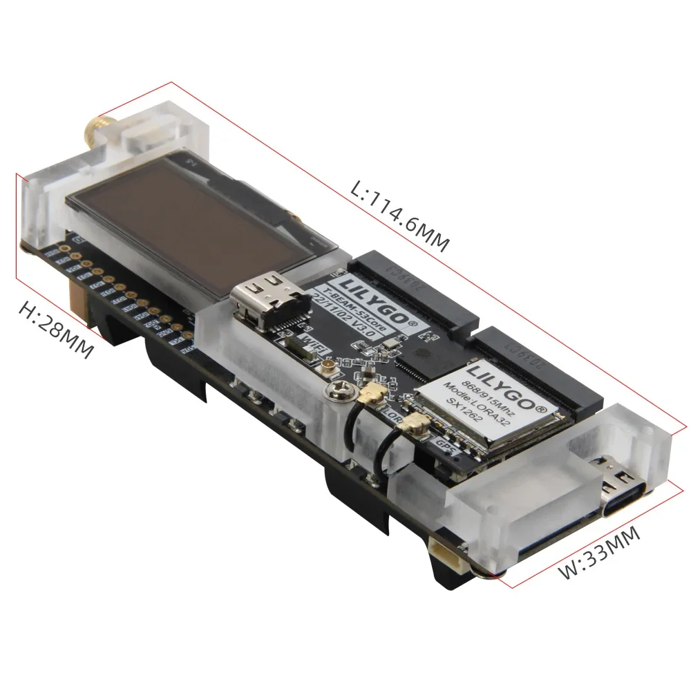 2026 SoftRF T-BeamSUPREME ESP32-S3 Development Board U-blox L76K WiFi Bluetooth 1.3inch OLED Module 433/868/915MHz GPS LoRa