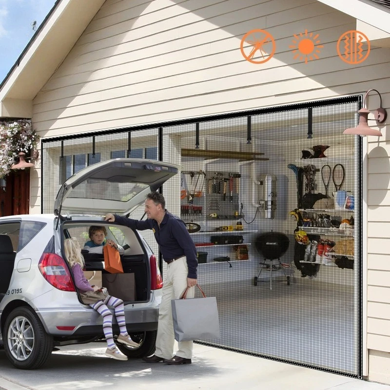 Benutzerdefinierte Größe Magnetische Tür Moskitonetz Bildschirm Sommer Anti Insekten Mesh Automatische Schließen Vorhang Garage Tür Vorhang große Größe – Detail 4