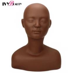 Silicone Female Massage Mannequin Heads With Shoulders Sex Dolls Bust Mannequin Woman Heads For Hairdressing Makeup Practices