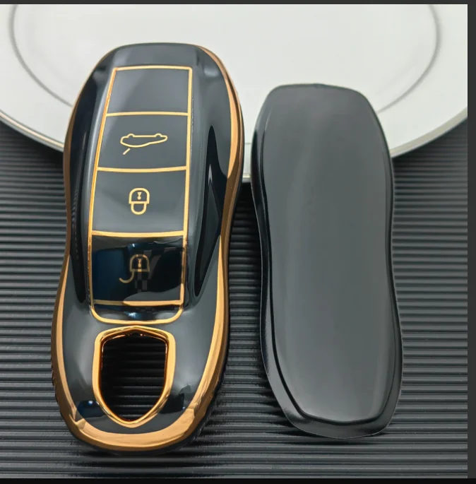 For Panamera New Car Key Case Cover For Porsche Macan Cayenne Cayman Boxster 911 9ya 971 Smart Protection Shell Remote Key Cover