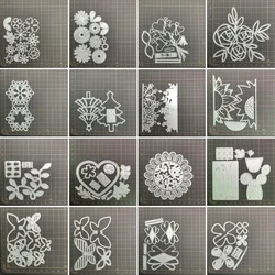 18 kinds flower leaves Metal Cutting Dies Stencils For DIY Scrapbooking Decorative Embossing Handcraft Die CutsTemplate