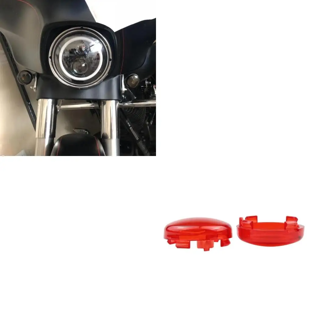 XA6H 2 Pack Turn Light Lens Lenses Covers Round used for XL883 1200 X48