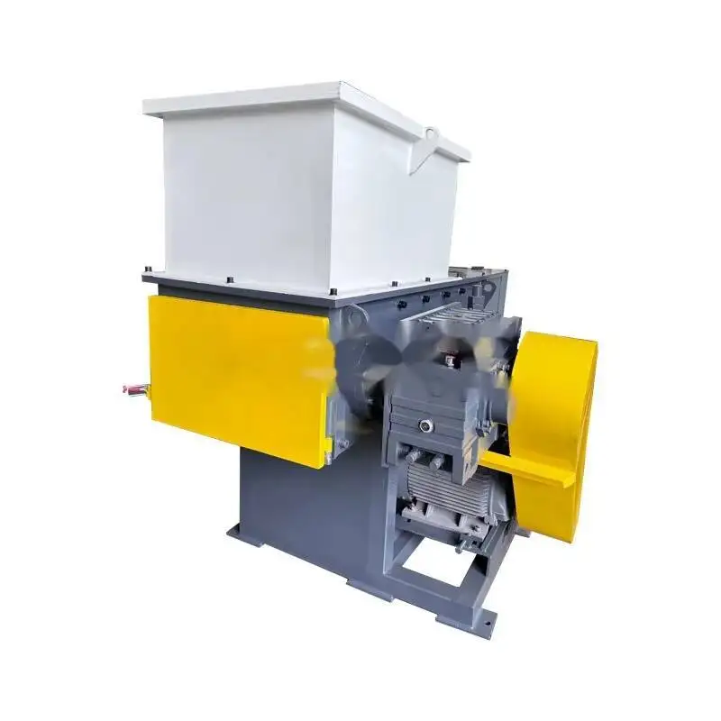 600 Model Hydraulic Single Shaft Shredder Hard Plastic Block Film Woven Bag Garbage Machine Head Material Crusher