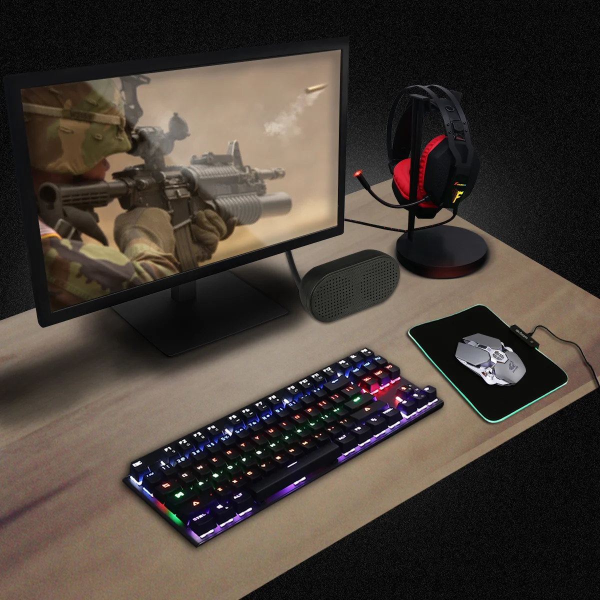 مكبر صوت صغير USB للكمبيوتر، مكبر صوت سلكي محمول، حجم صغير لأجهزة الكمبيوتر المحمول والكمبيوتر المكتبي ومكبر الصوت للوسائط المتعددة