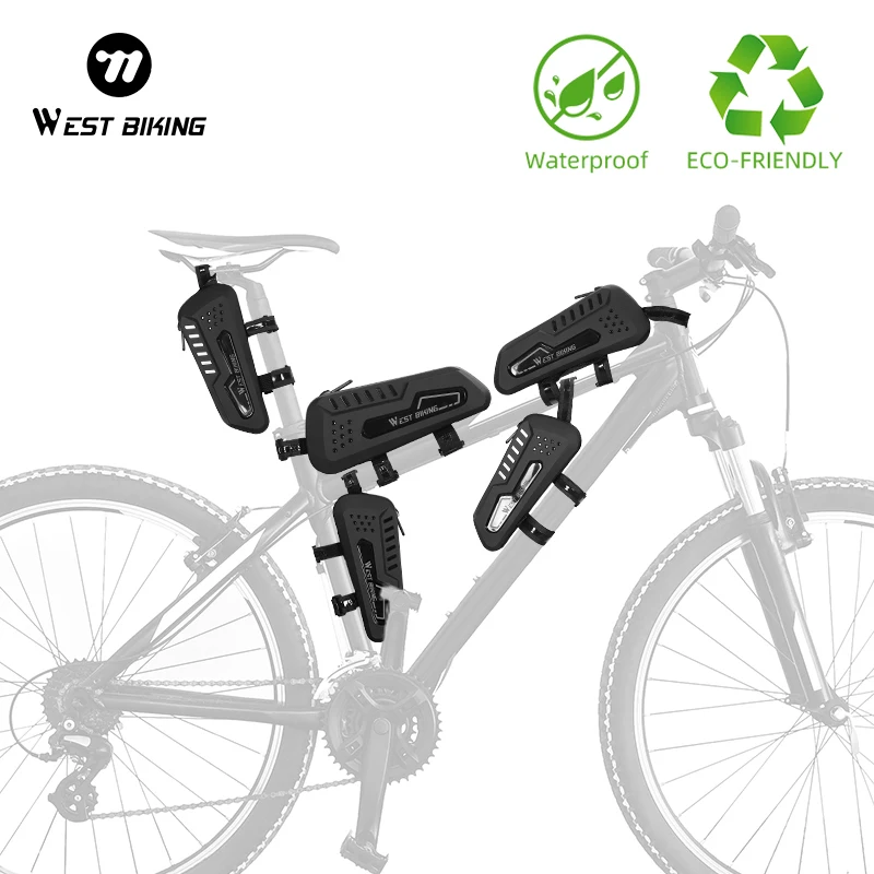 WESTBIKING Bike Bag Top Tube Frame Bag 1.5L Waterproof ECO-FRIENDLY Bicycle Frame Front Pack MTB Road Cycling Bag Bicycle Access