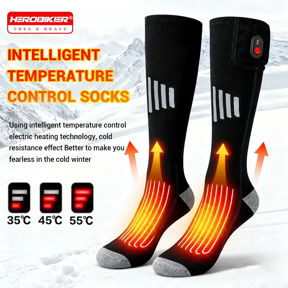 

Electric Heated Ski Socks Winter Warm Ski Socks Men's And Women's Snowmobile Skiing Electric Heated Socks Skiing Supplies