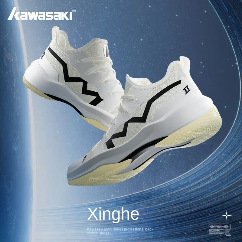 Kawasaki Badminton Shoes 2024 New Star River Xinghe B3321 Men's and Women's Non-Slip Anti-Twist Running Sneaker