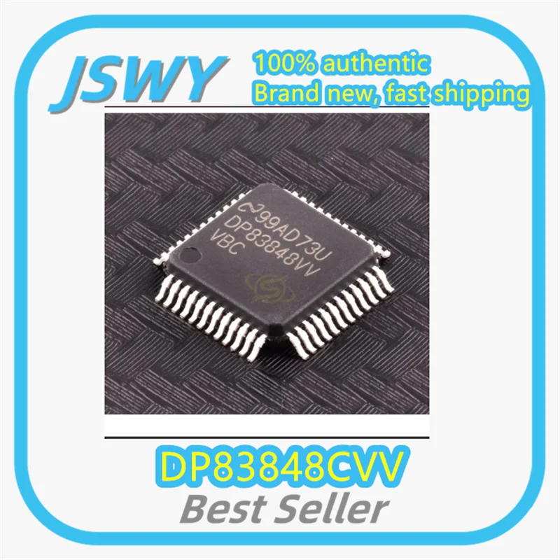 

(5/50 pcs) DP83848CVV DP83848 (Silkscreen P83848VV) LQFP-48 Ethernet Controller Chip In Stock Large Inventory Genuine Product