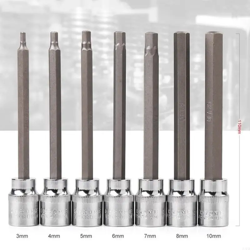 E1PD 3/8 for Extra Long Socket Set Socket Adatper for Torque Socket Wrench Allen