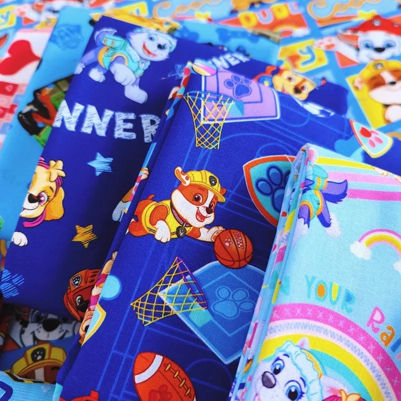 50X110cm Paw Patrol 100% Cotton Fabric For Sewing Patchwork Clothes DIY Quilting Needlework Material