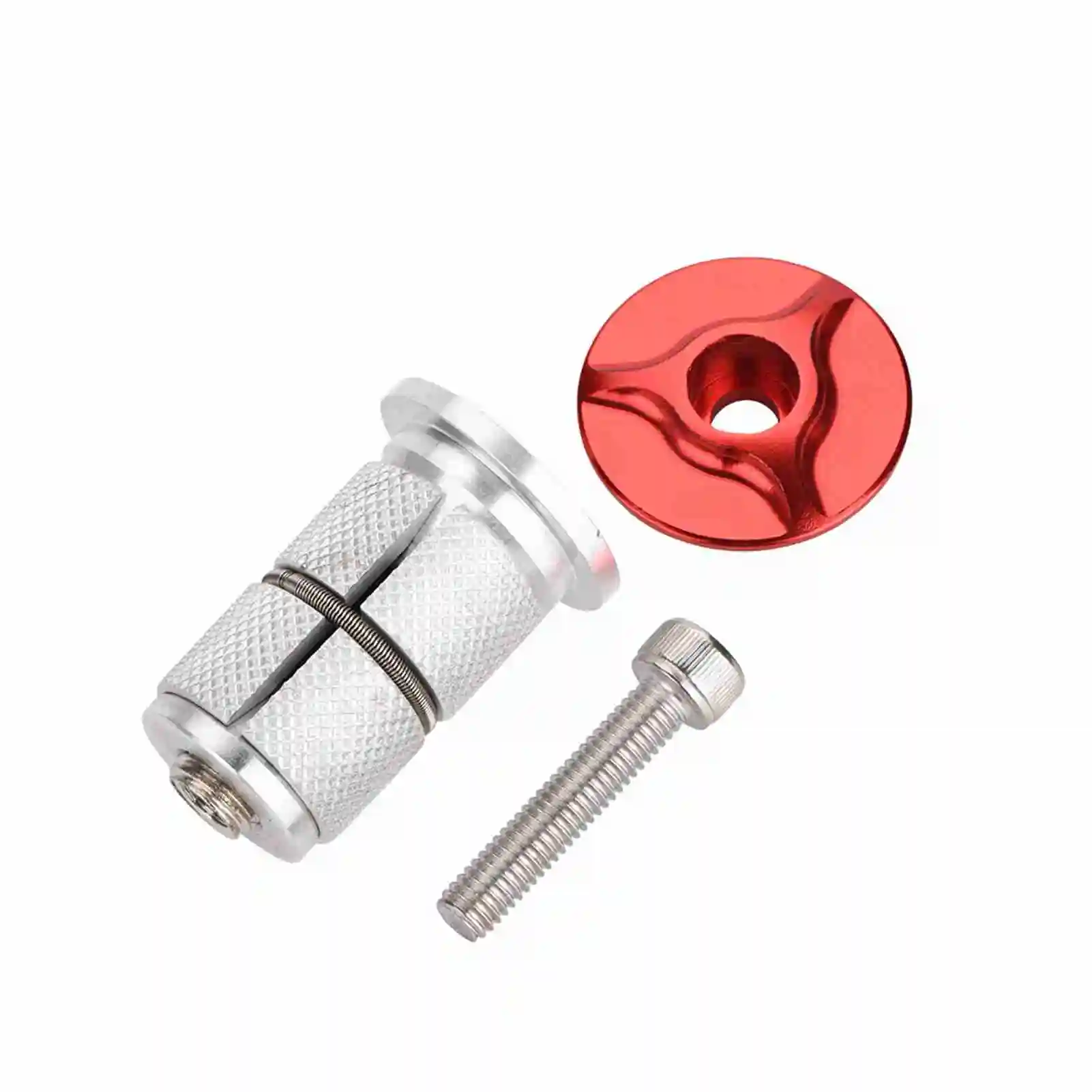 1/1.25 inch fietsvork-expander, fietsstuurpen-headset, aluminiumlegering stuurpen-headset, topdop, fietsvork-expander bung