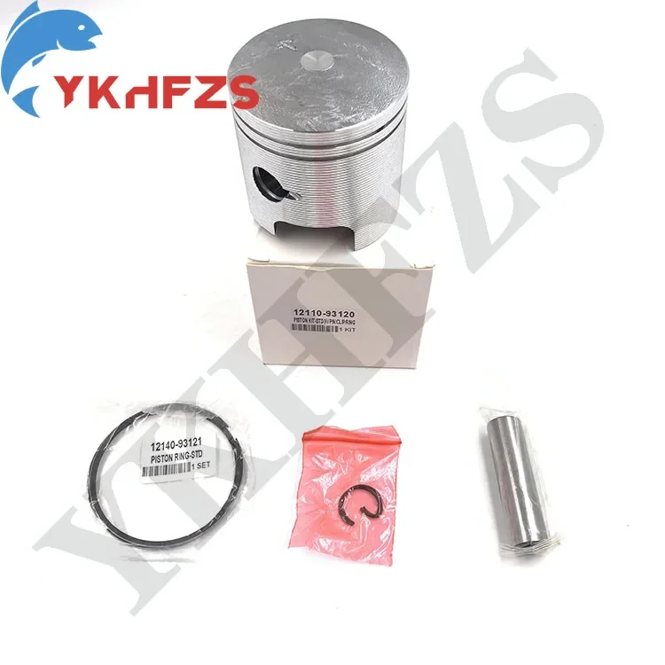 12110-93120 Piston Kit Std With Rings Replace for Suzuki Outboard Engine 9.9HP 15HP DT9.9 DT15 12110-93120-000 59MM