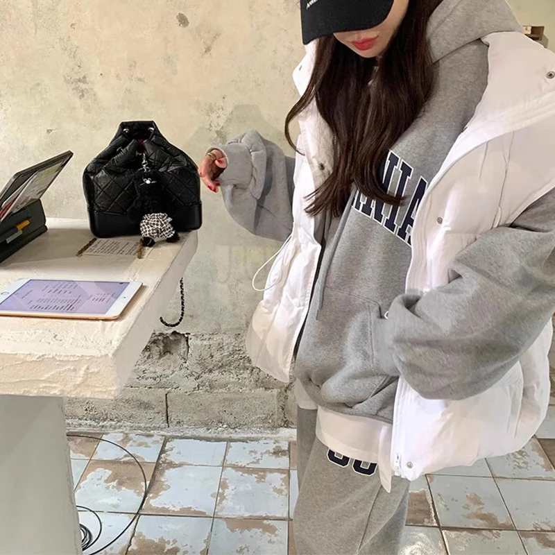 

Chic Autumn Winter Fce Lined Long Sve Letter Print Sweatirt And Casual Pants Set for Young Women 8-25 Years Old