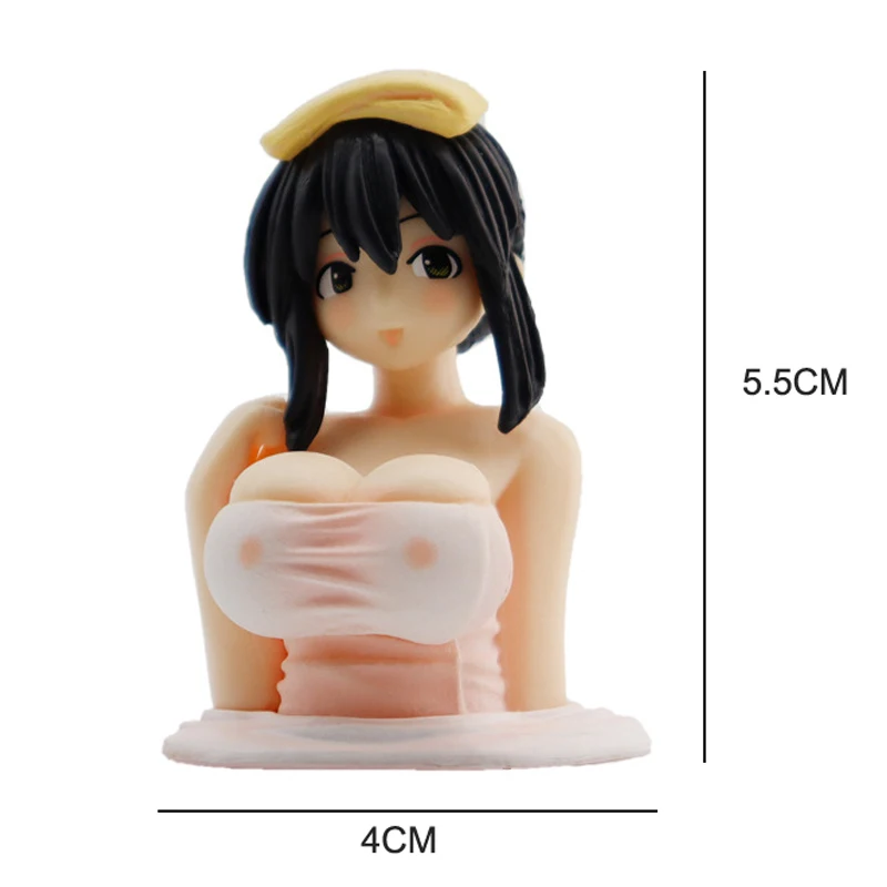 1Pc Shaking Chest Girls Car Dashboard Decorations Sexy Cute Dolls Plump Shape Car Interior Accessories Motorcycle Bike Decor