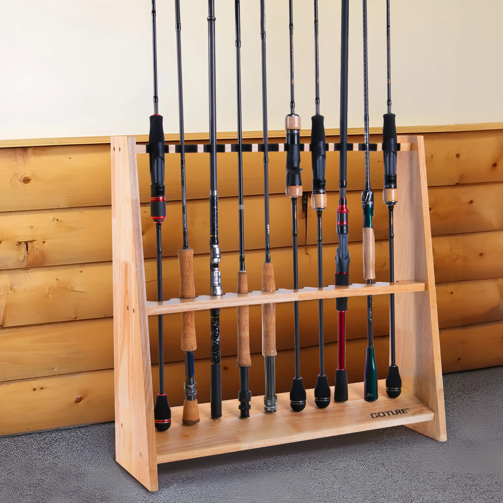 

Goture Fishing Rod Holders Golf Billiards Rods Racks for Garage Fishing Rod Display Stand Fixed Frame Tackle Accessories Storage