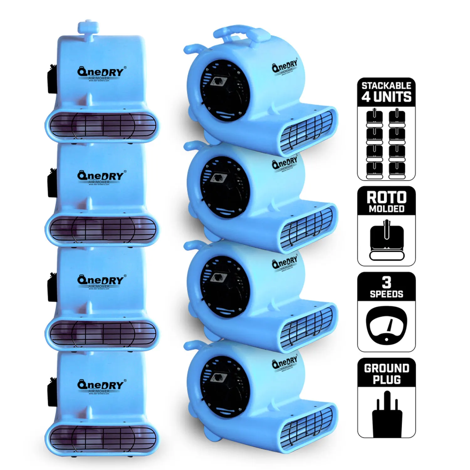 Soffiatore con maniglia e ruote (AP120005/AP120005-1) |   Motore 1/3HP |   1119CFM ad alta pressione