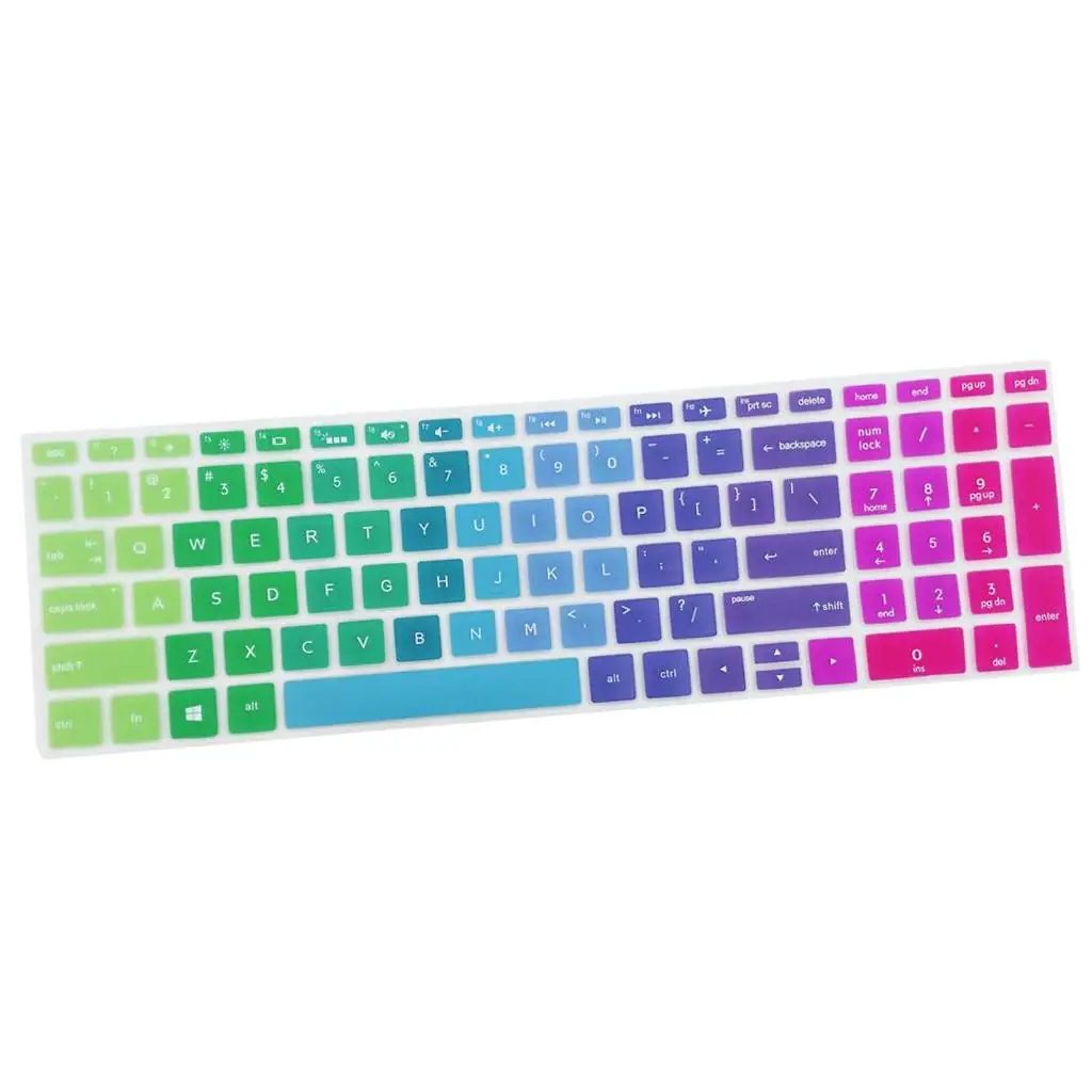 Durable Silicone Keyboard Cover Skin Water Resistant Washable Protector for HP 15.6 Inch Laptop Desktop