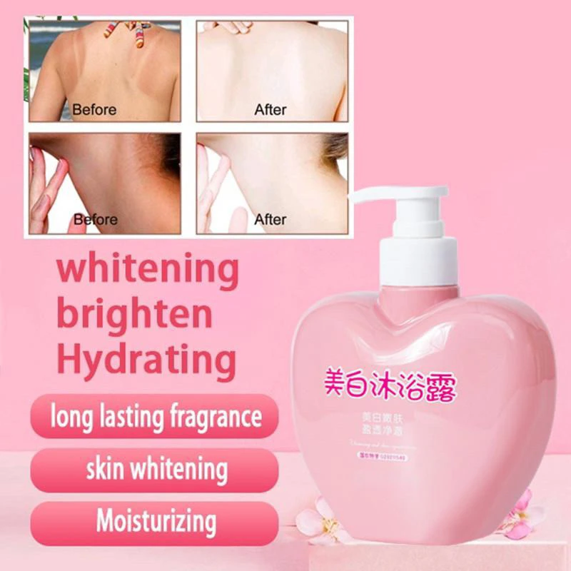 Sakura Lasting Fragrance Whitening Perfume Shower Gel Niacinamide Brightening Skin Tone Is Suitable for Dark Skin Body Wash