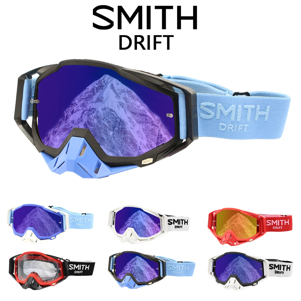 

SMITHDRIFT Motorcycle Goggles Dirt Bike Windproof ATV Dustproof Racing Goggles Scratch Resistant Protective Safety Glasses