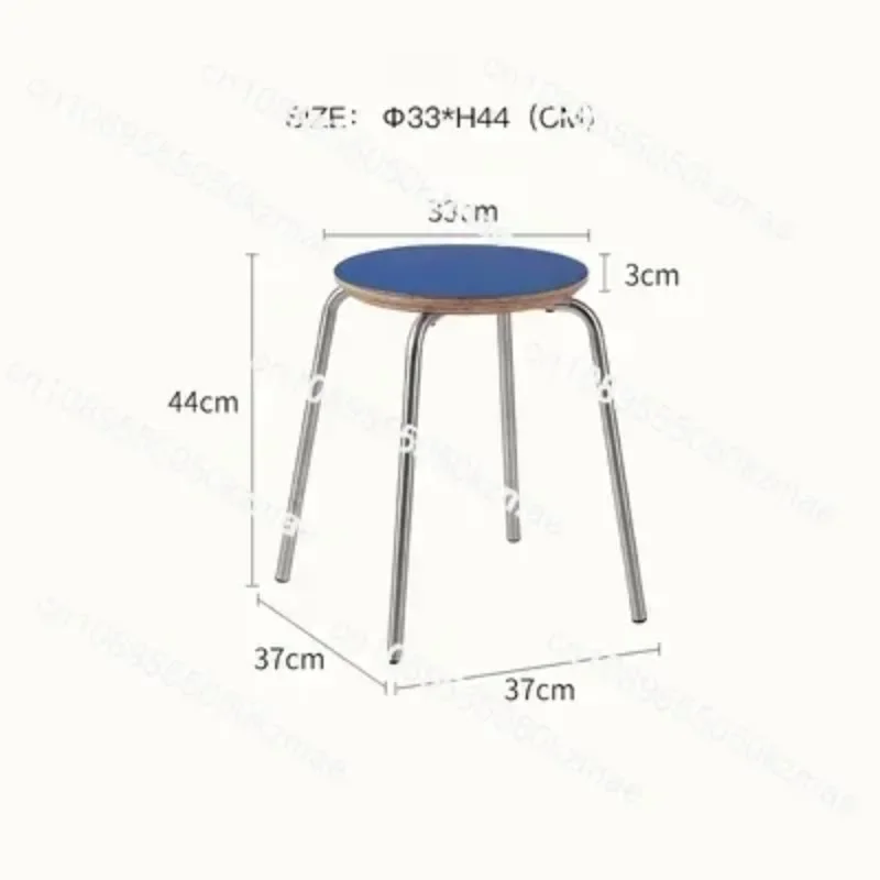 Suitable for stacking household dining table round stainless steel simple living room small stool