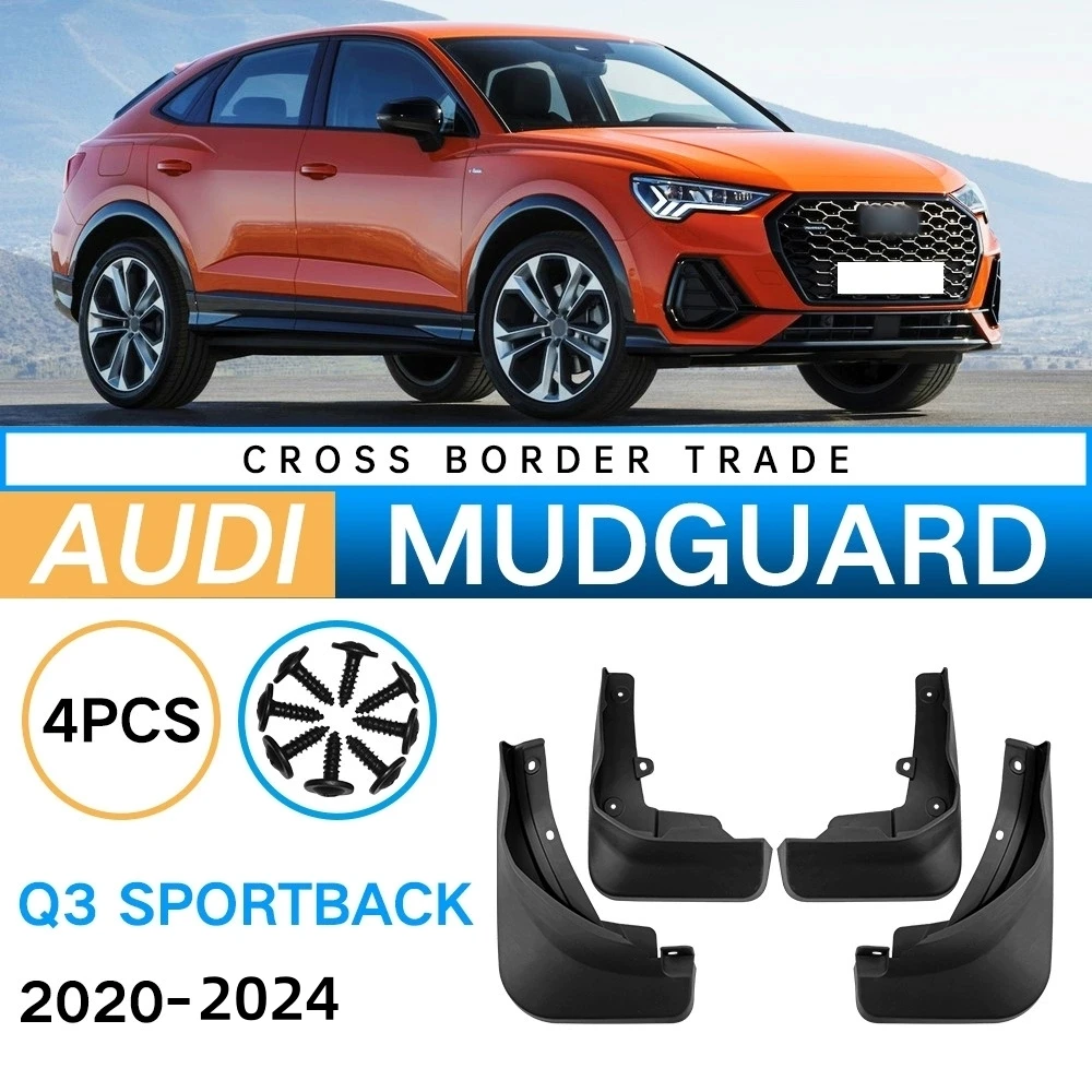 

4PCS Front Rear Wheel Mudguards For Audi Q3 Sportback 2020-2024 Sedan Touring Splash Guards Fender Mud Flaps Car Accessories