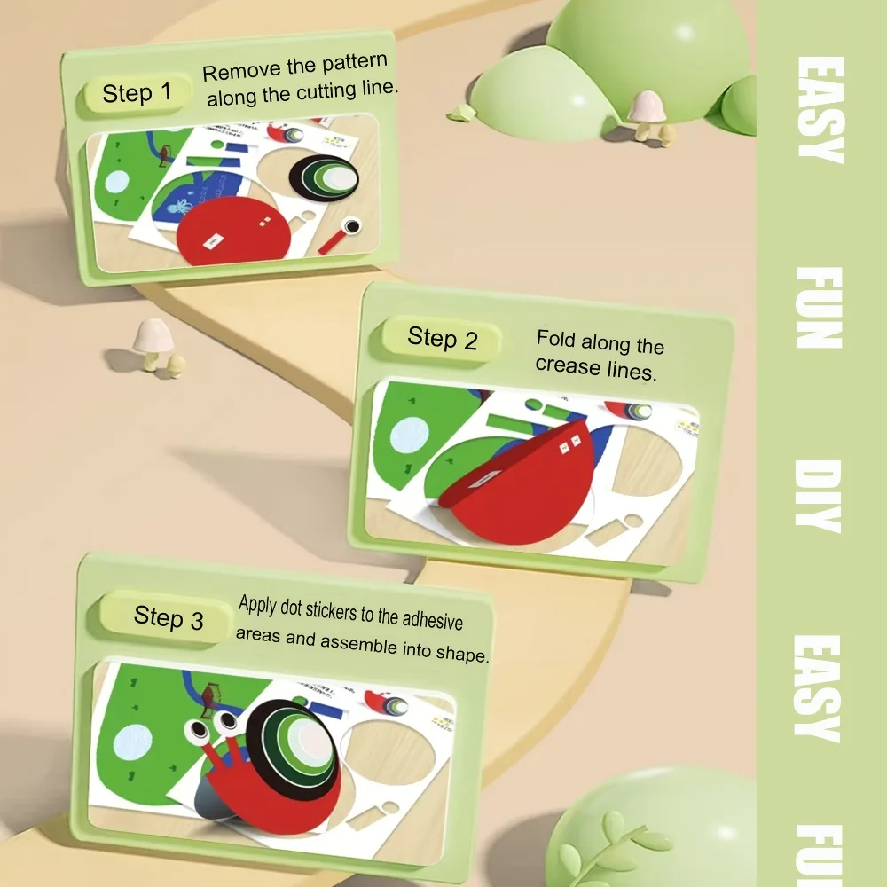 ชุดกระดาษโอริกามิ 3 มิติสำหรับเด็กพร้อมหนังสือคู่มือ ลายสัตว์เลี้ยง งานศิลปะและงานฝีมือ DIY สำหรับผู้เริ่มต้น ของเล่นเดินทาง ของขวัญเด็กชายเด็กหญิง