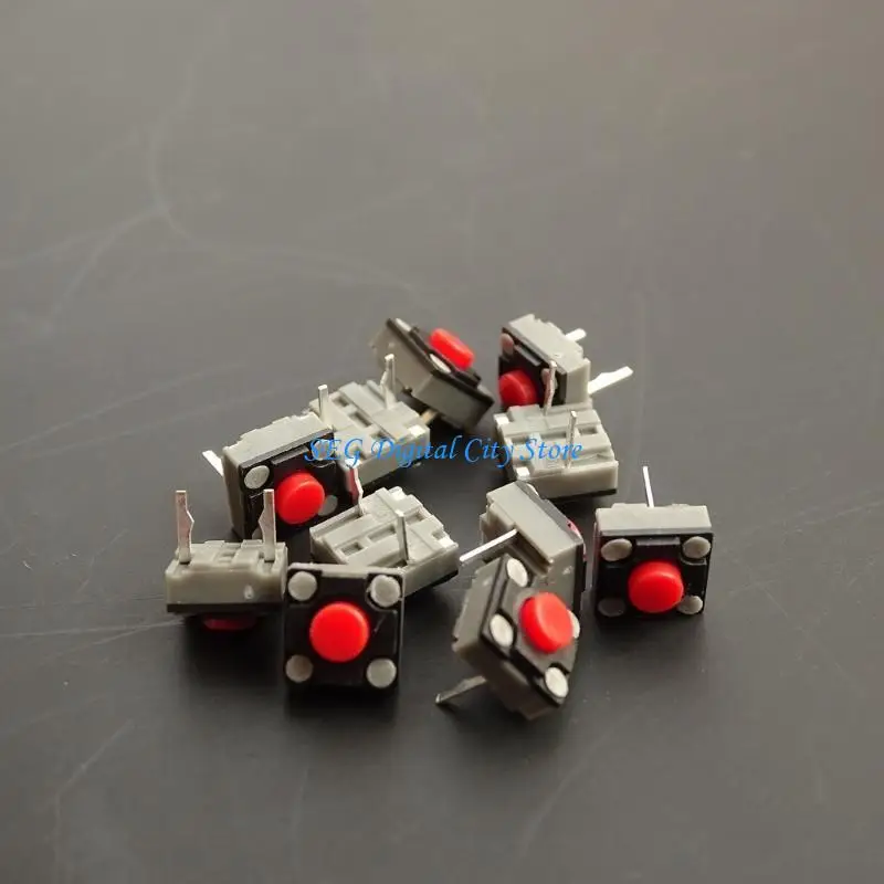 

U75B 10pcs Mute Button Mouse Microswitches For Gaming Or Office Mouse 6x6x4.3mm Microswitch For Smooth And Quiet Clicking