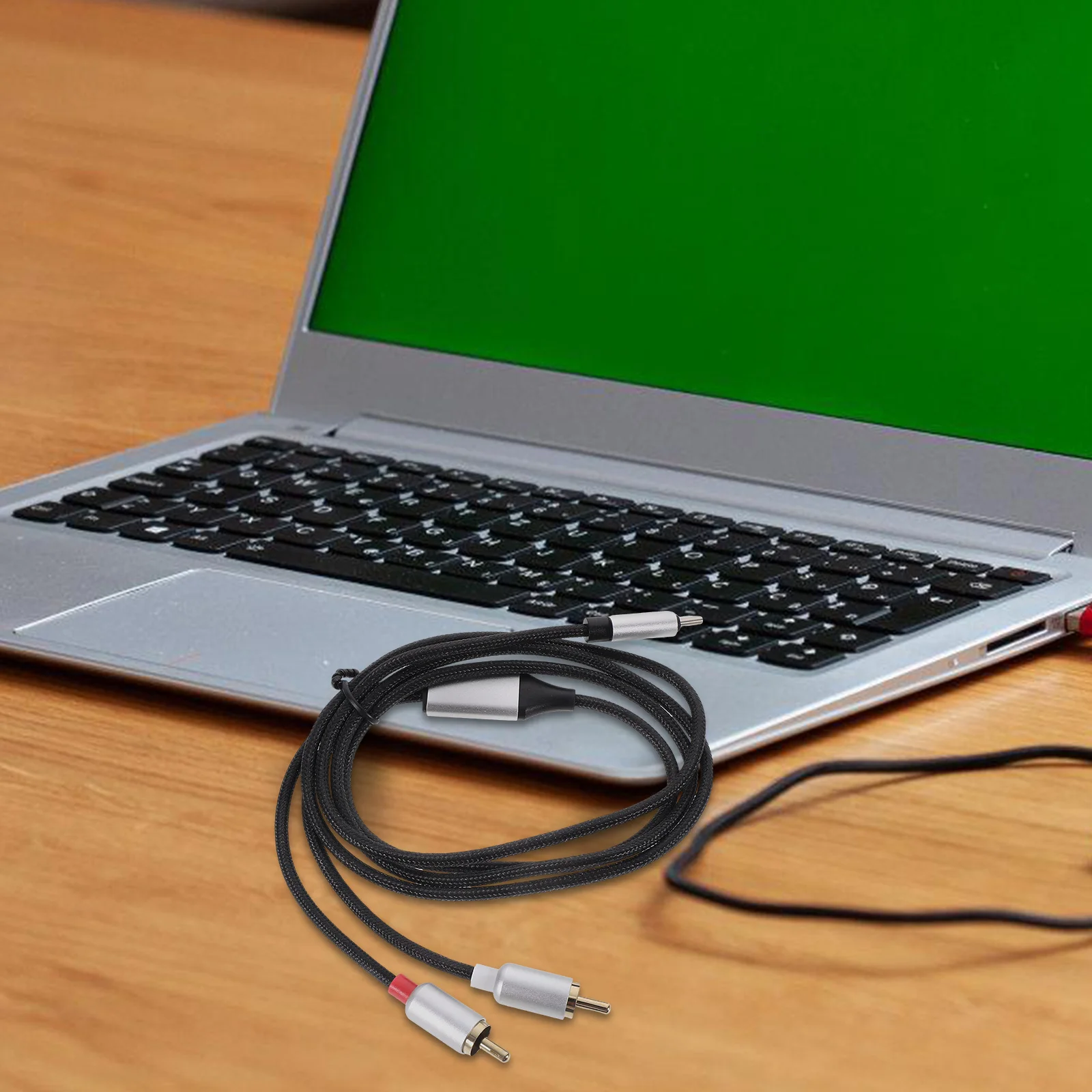 كابل محول صوت USB C إلى Dual Rca بطول 1 متر، محول ستيريو، مكبر صوت للسيارة، سلك صوت متوافق مع الهاتف الذكي اللوحي