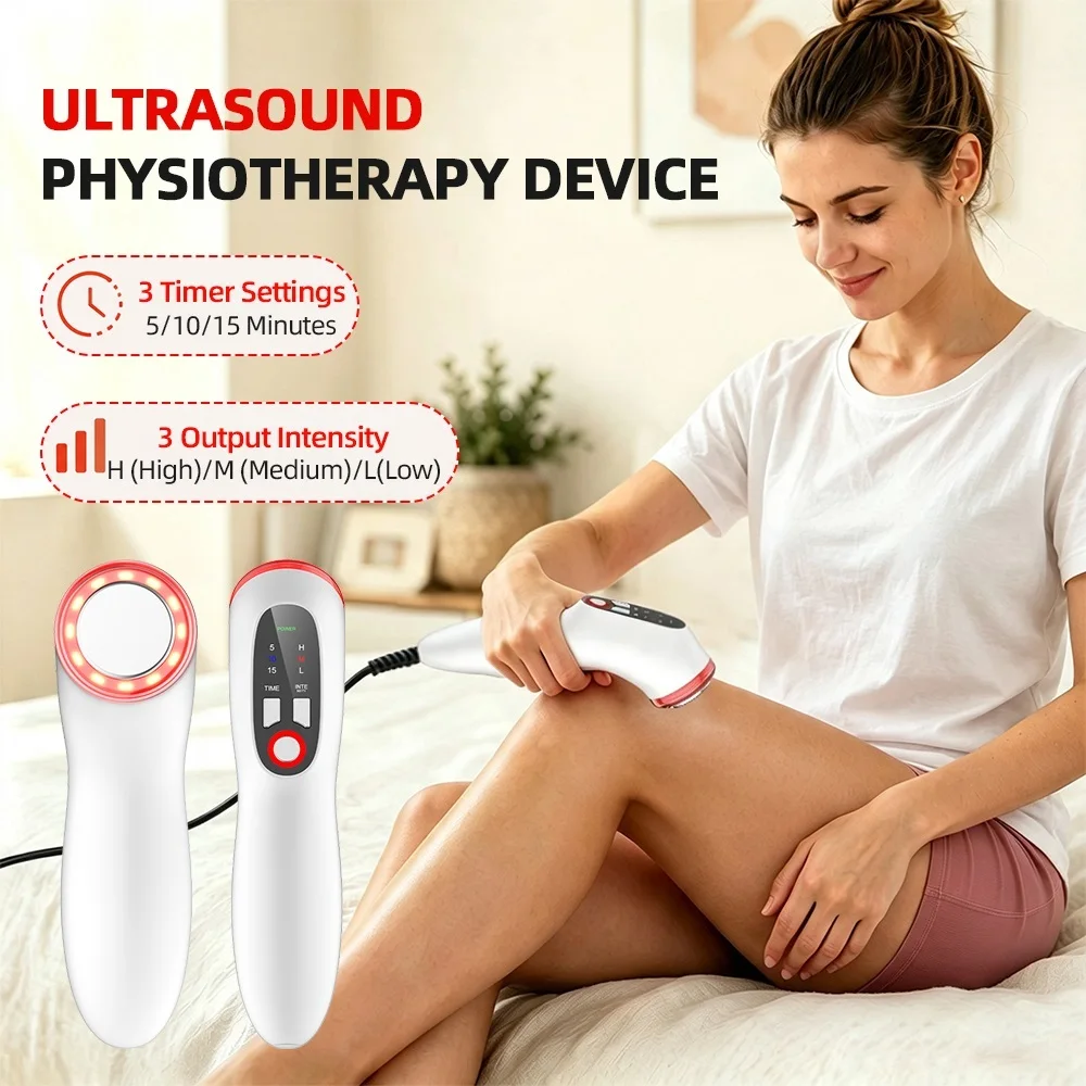 1MHz Handgehaltenes Ultraschall-Physiotherapiegerät, tragbares Körpermassagegerät mit 3 Intensitätsstufen und Timer-Einstellungen zur Muskelentspannung – Detail 8